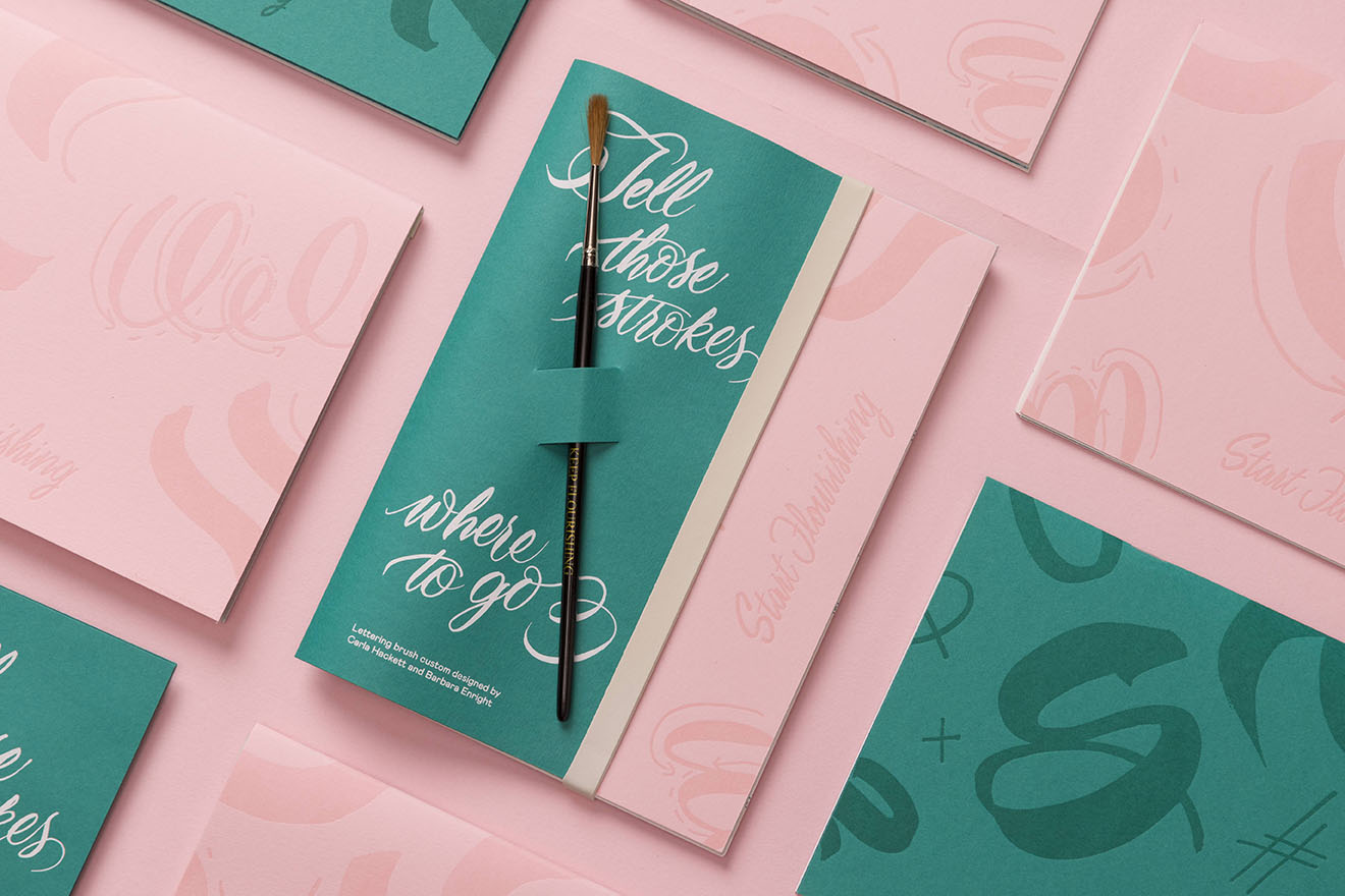 Ronaline Lettering Brush Lettering Zine & Brush Kit – Carla Hackett Lettering